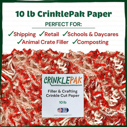 10 LB Candy Cane Crinkle Paper