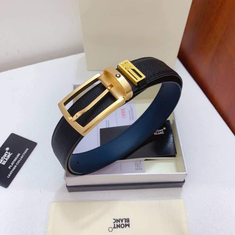 Mont Blanc Reversible Men's Belt 'Black/Blue'