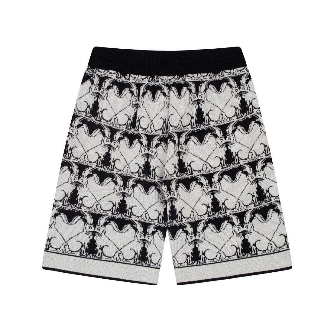 Burberry Men's Striped Cotton Knit Basketball Shorts 'Black/White'