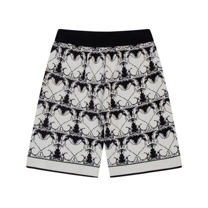 Burberry Men's Striped Cotton Knit Basketball Shorts 'Black/White'