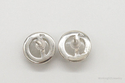 Vintage Moonstone Sterling Silver Earrings – Estate Jewelry