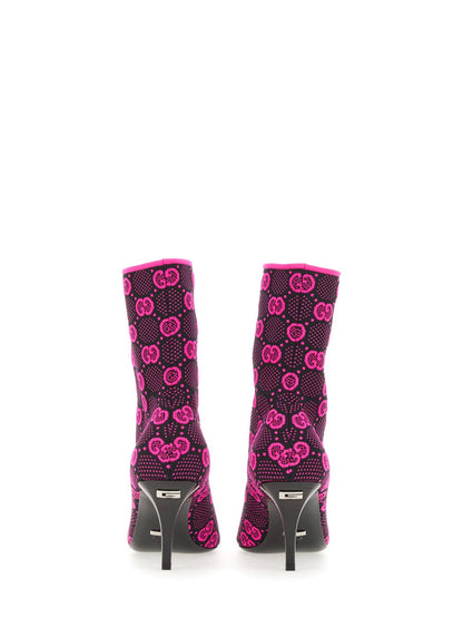 GUCCI Knit Medium Heel Boots - 7.5 cm