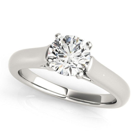 14k White Gold Cathedral Design Solitaire Diamond Engagement Ring (1 cttw) — photo 1 of 8