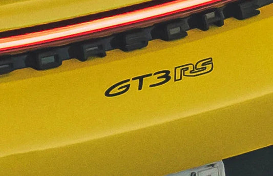 "GT3 RS" Heckstoßstange Vinyl-Logo-Aufkleber Emblem für Porsche Fahrzeuge (992)