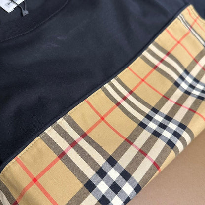 Burberry T-Shirt Without Collar 'Black & Beige' – Luxury Casual Wear