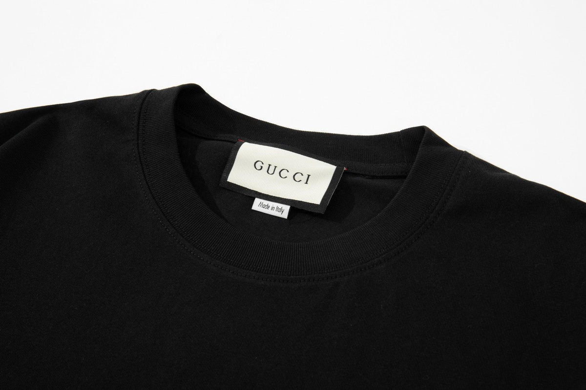 Gucci Black Cotton T-Shirt - Luxury Crew Neck Tee