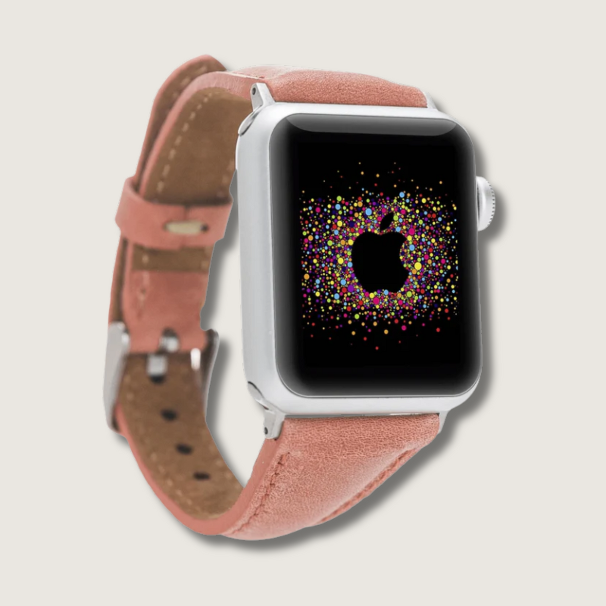 Classic Dusty Rose Leather Apple Watch Band - Dallas