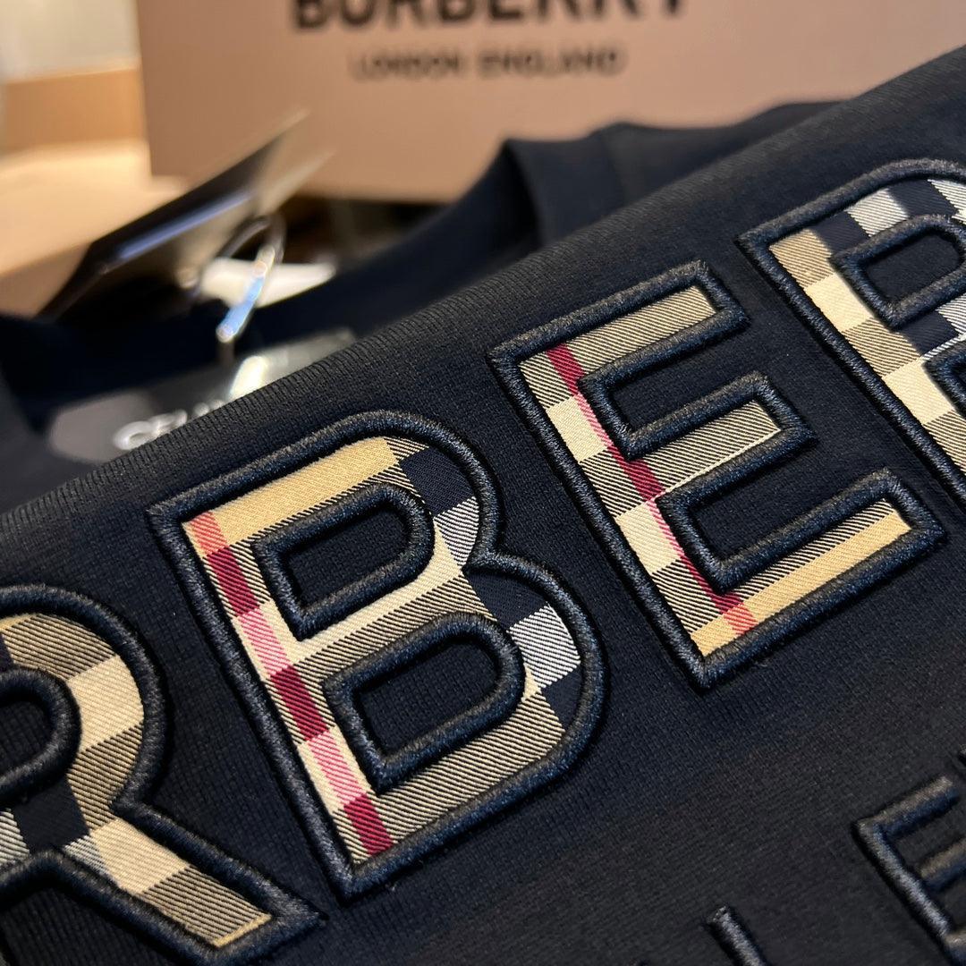 Burberry T-Shirt Without Collar 'Black & Beige'