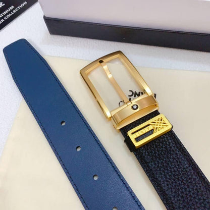 Mont Blanc Reversible Men's Belt 'Black/Blue'
