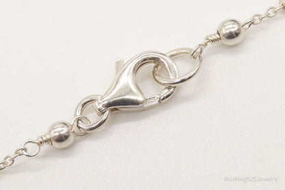 Vintage Violet Crystal Sterling Silver Necklace