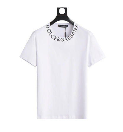 Dolce & Gabbana T-Shirt Without Collar 'White & Black'
