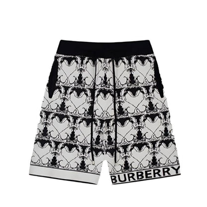 Burberry Men's Striped Cotton Knit Basketball Shorts 'Black/White'
