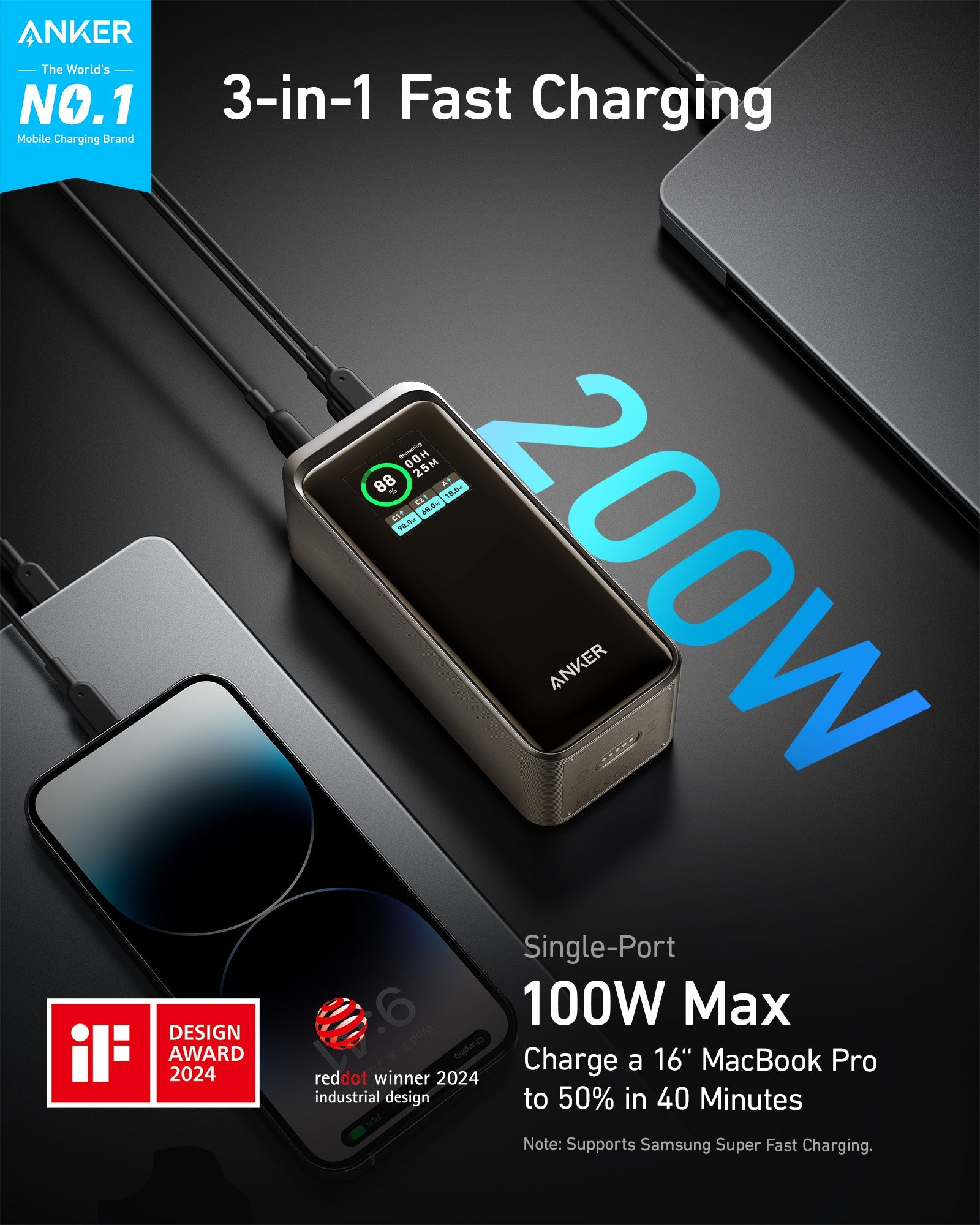 Anker Prime Power Bank (20K, 200W) — photo 9 of 10