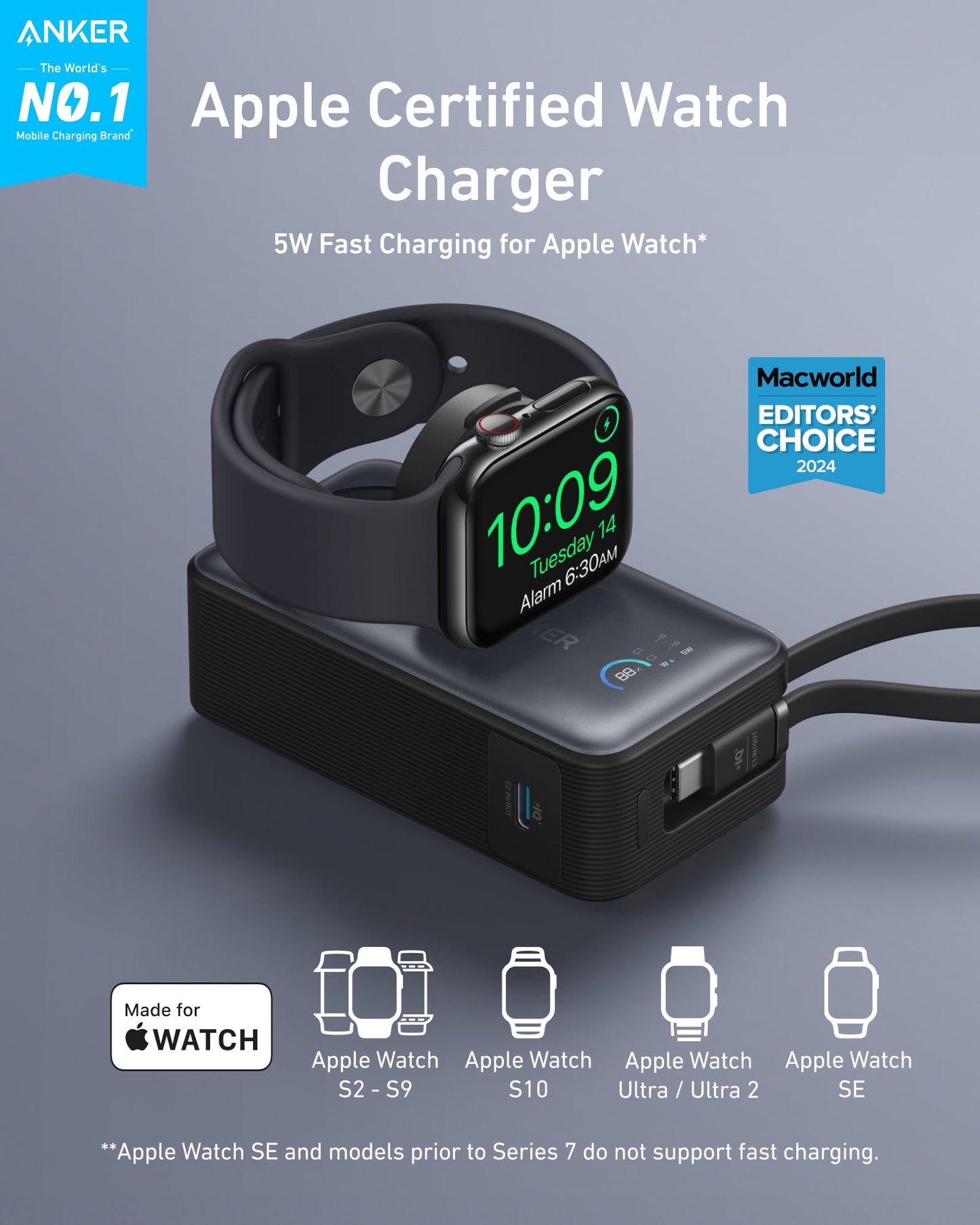 Anker MagGo Power Bank (10K, 35W, For Apple Watch) — photo 2 of 10