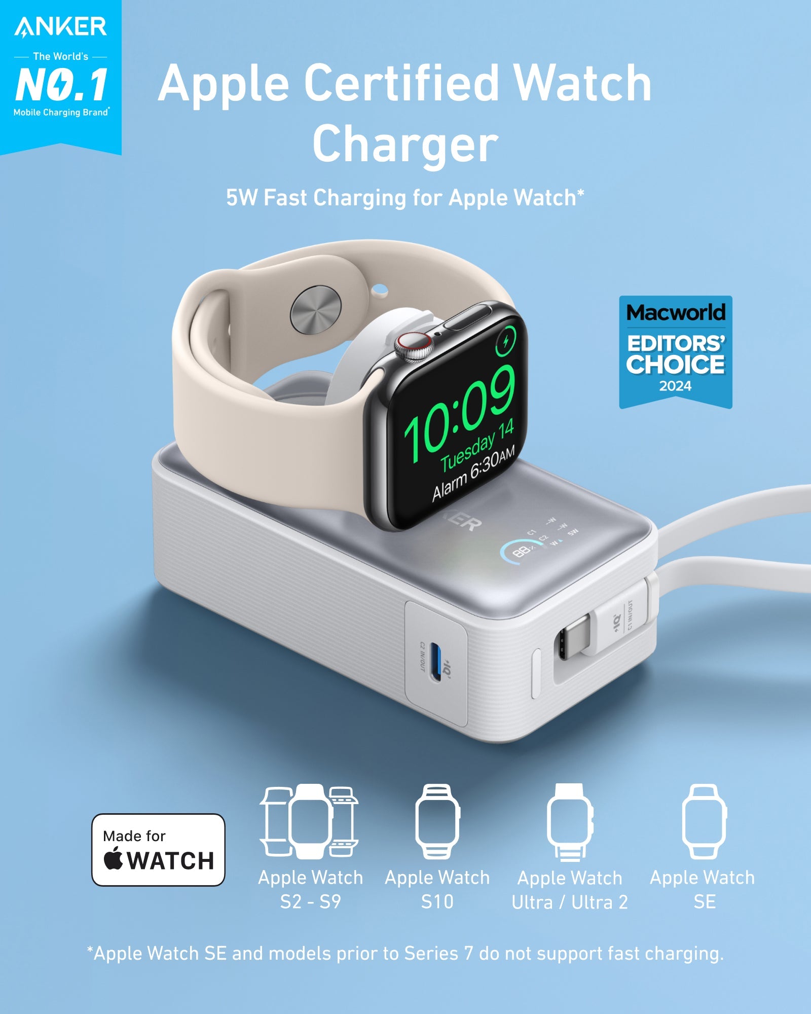 Anker MagGo Power Bank (10K, 35W, For Apple Watch) — photo 8 of 10