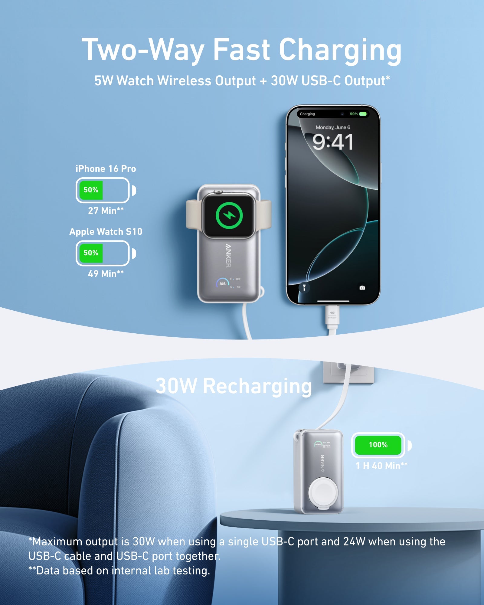 Anker MagGo Power Bank (10K, 35W, For Apple Watch) — photo 9 of 10