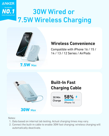 Anker Zolo Magnetic Power Bank (10K, 30W, Built-in USB-C Cable) — photo 8 of 10