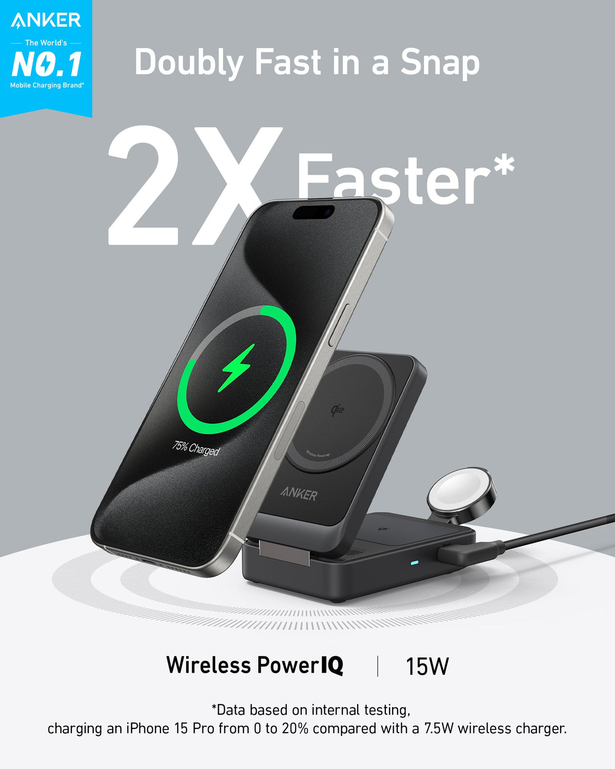 Anker MagGo Wireless Charging Station (Foldable 3-in-1) — photo 8 of 10