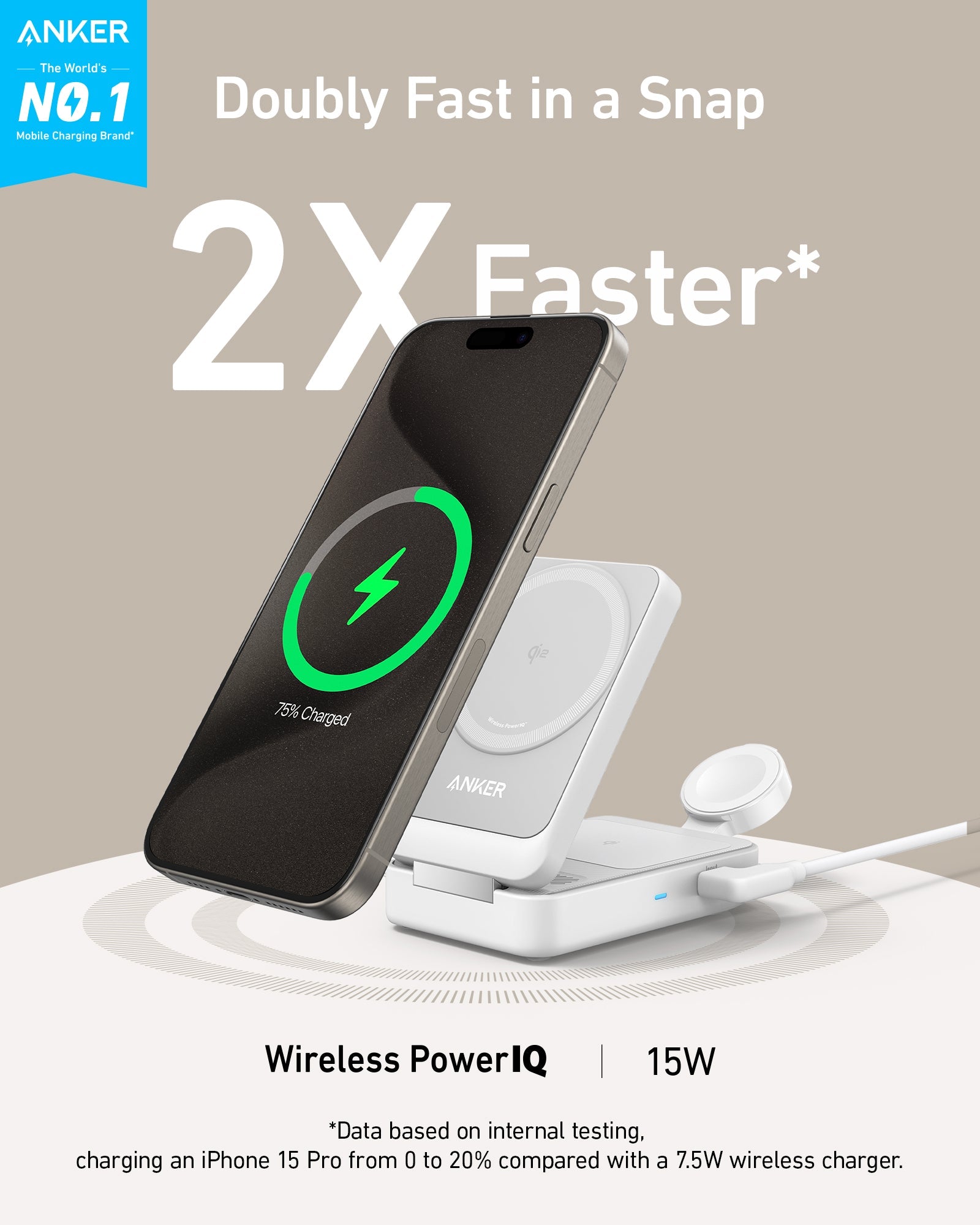 Anker MagGo Wireless Charging Station (Foldable 3-in-1) — photo 2 of 10