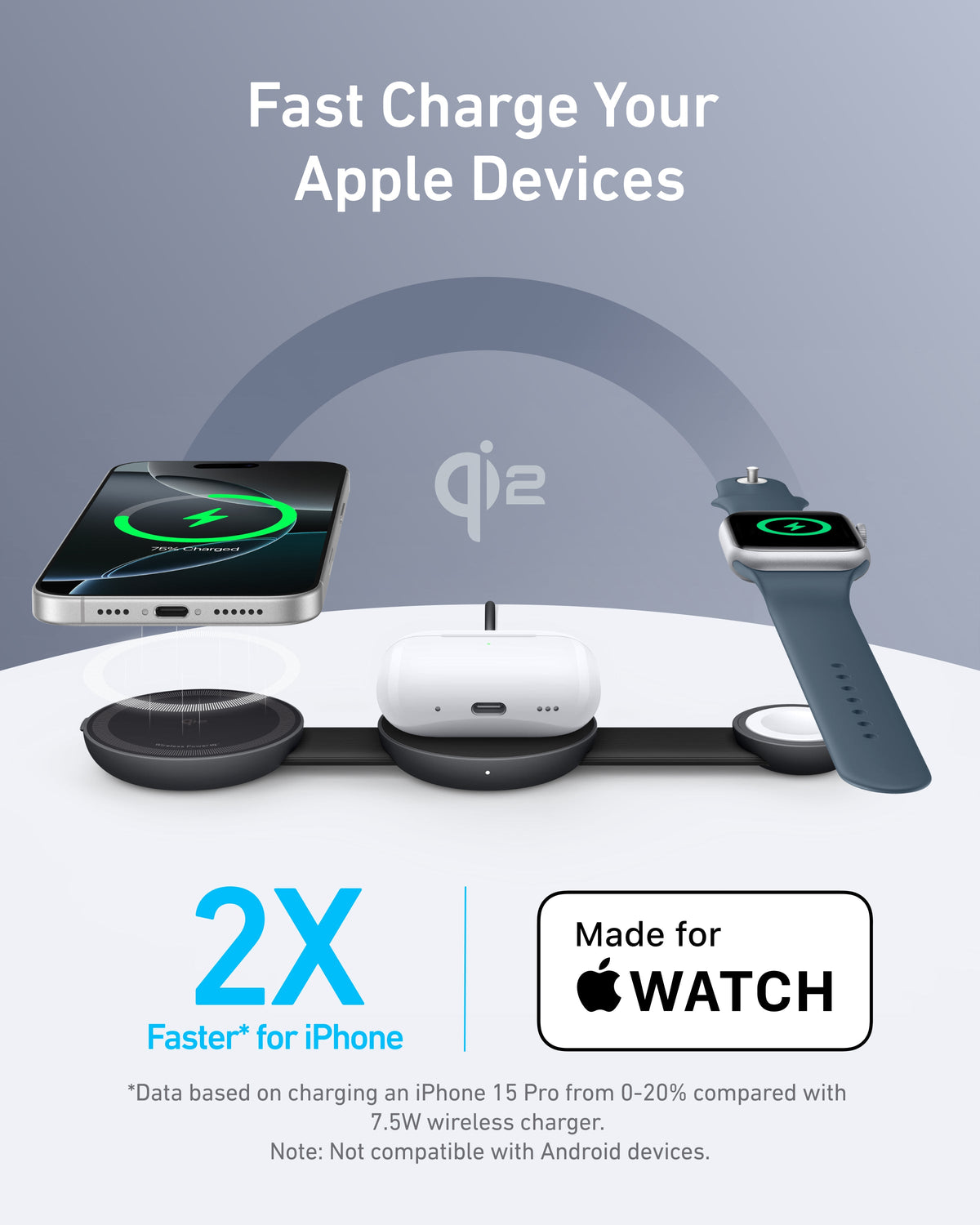 Anker MagGo Wireless Charging Station (3-in-1, Foldable Pad) — photo 3 of 10