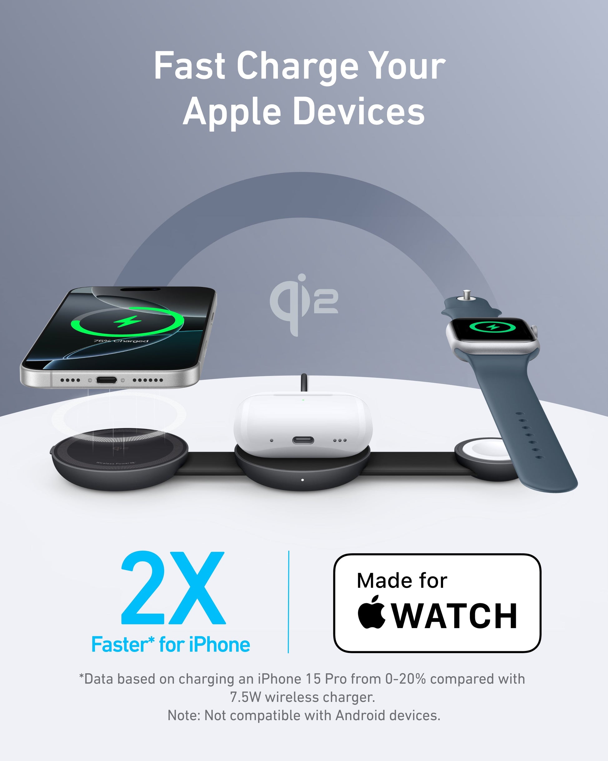 Anker MagGo Wireless Charging Station (3-in-1, Foldable Pad) — photo 3 of 10