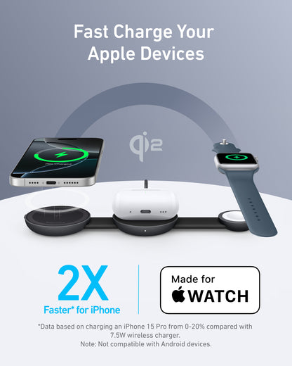 Anker MagGo Wireless Charging Station (3-in-1, Foldable Pad) — photo 3 of 10
