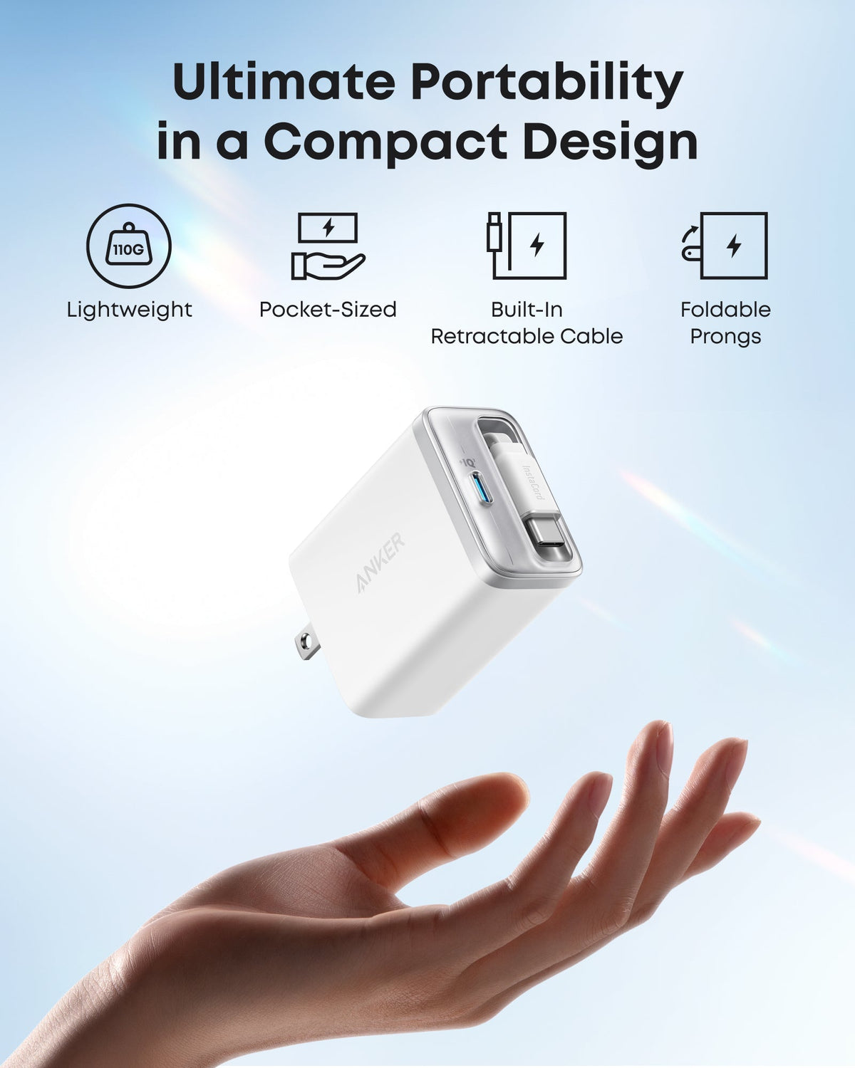 Anker Nano Charger (35W, Built-In Retractable USB-C Cable) — photo 3 of 10