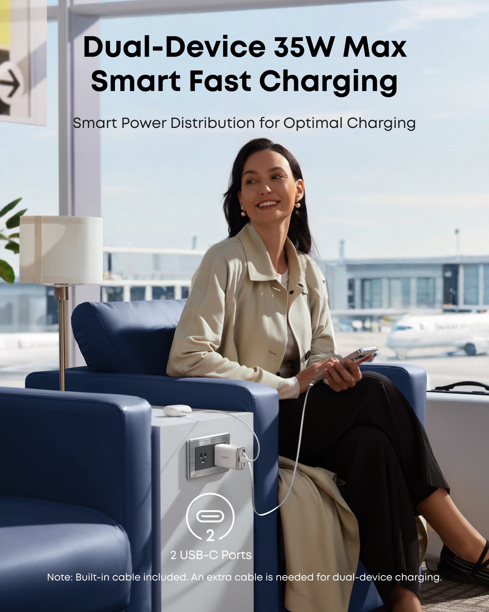 Anker Nano Charger (35W, Built-In Retractable USB-C Cable) — photo 4 of 10