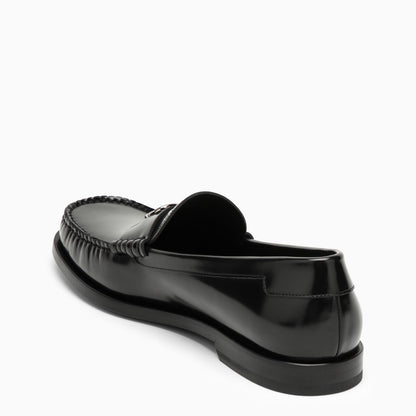 Dolce&Gabbana Black Leather Loafer With Logo