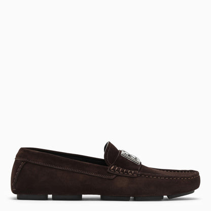 Dolce&Gabbana Brown Suede Loafer With Logo