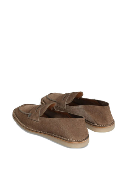DOLCE & GABBANA Stylish Leather Moccasin Slippers for Men