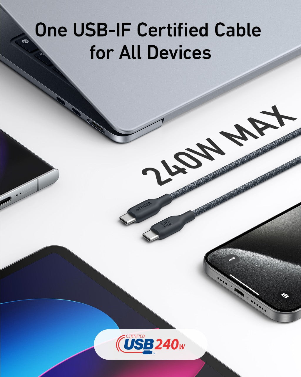 Anker <b>543</b> USB-C to USB-C Cable (Bio-Braided) — photo 3 of 10