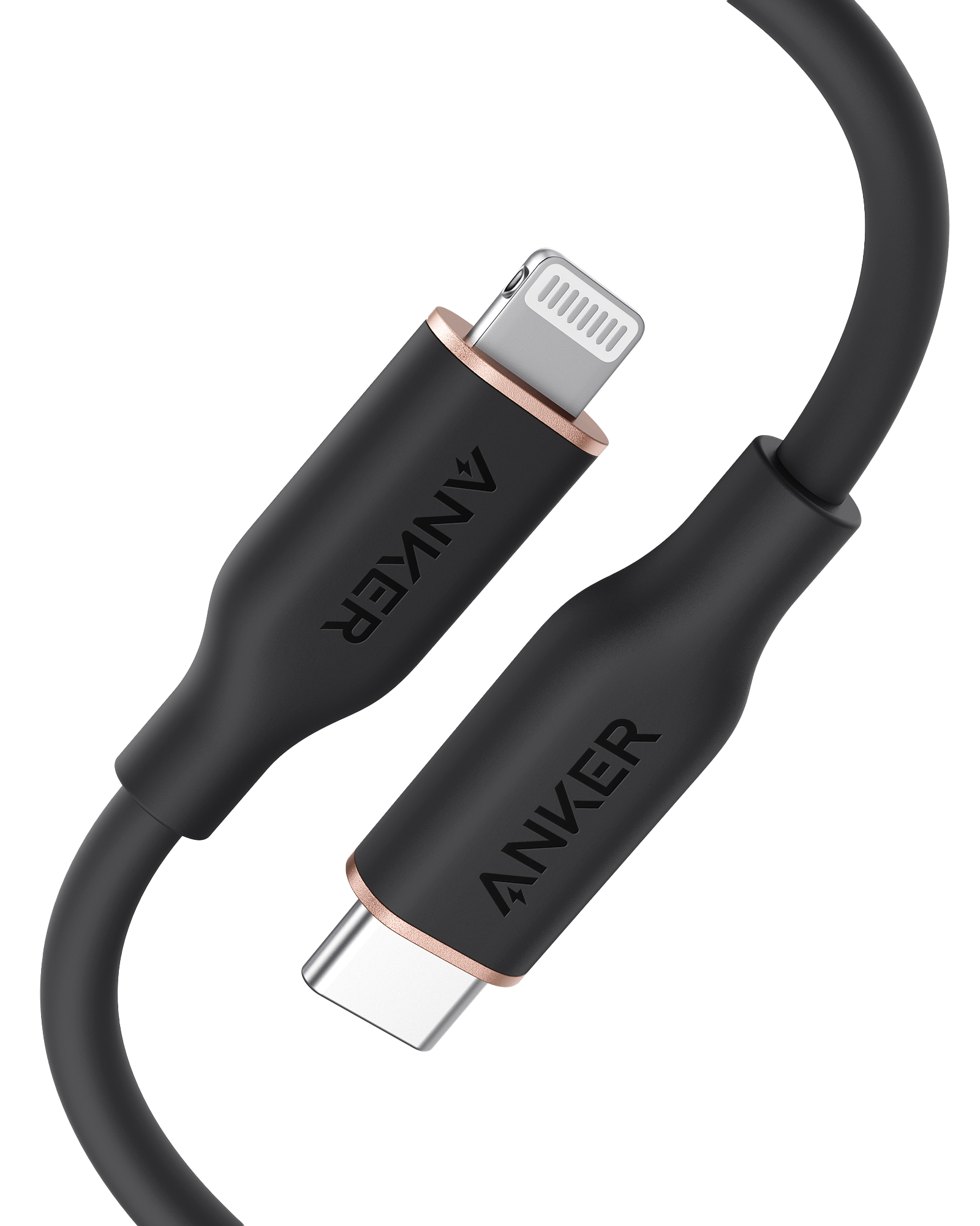 Anker <b>641</b> USB-C to Lightning Cable (Flow, 3 ft Silicone) — photo 1 of 10