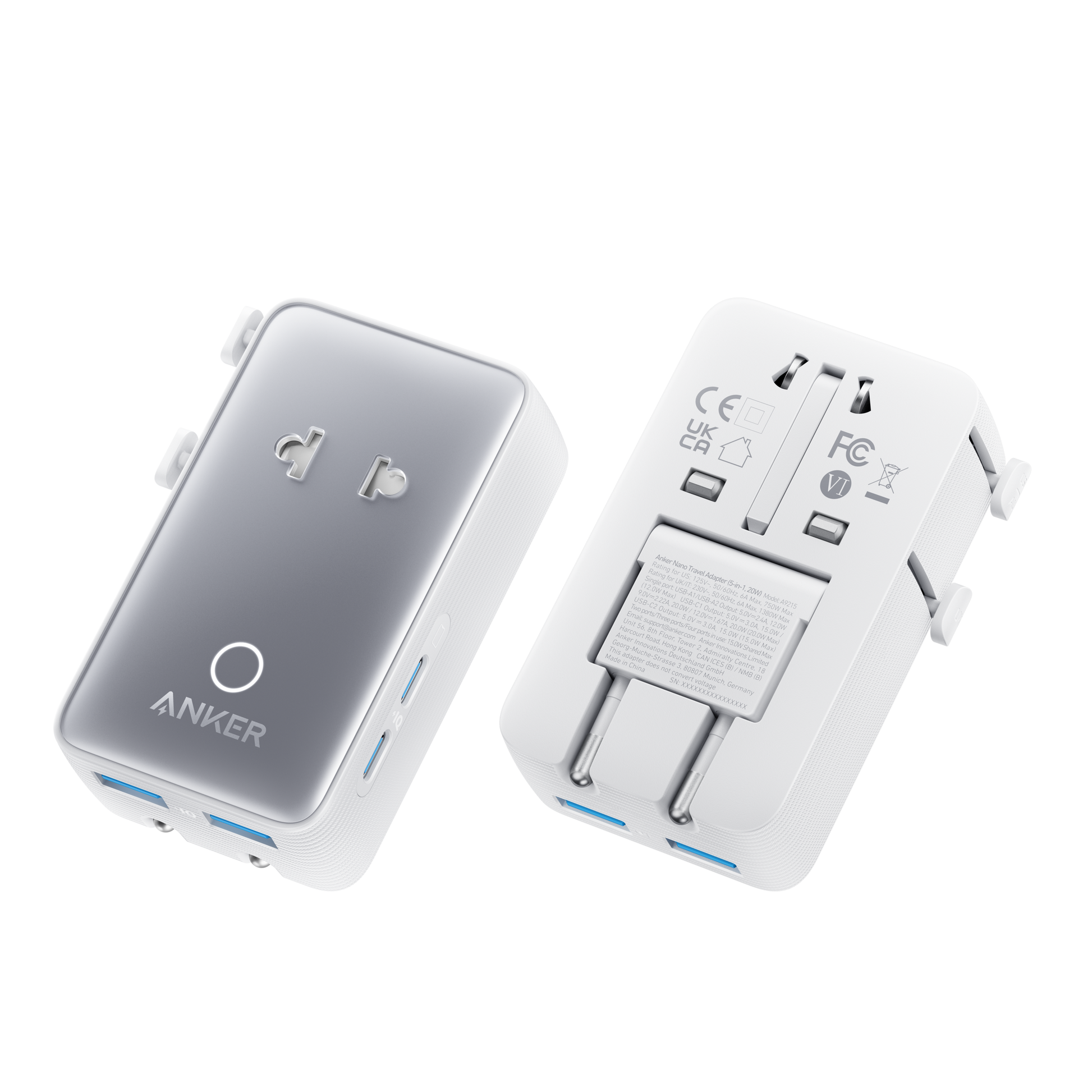Anker Nano Travel Adapter (5-in-1, 20W, 1-Pack) — photo 1 of 10