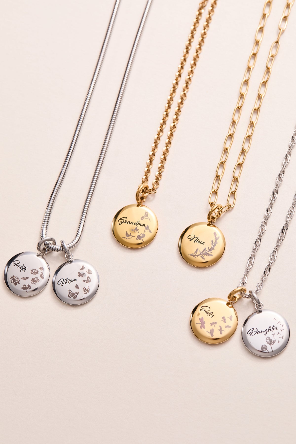 Wife Flower Disc Charm