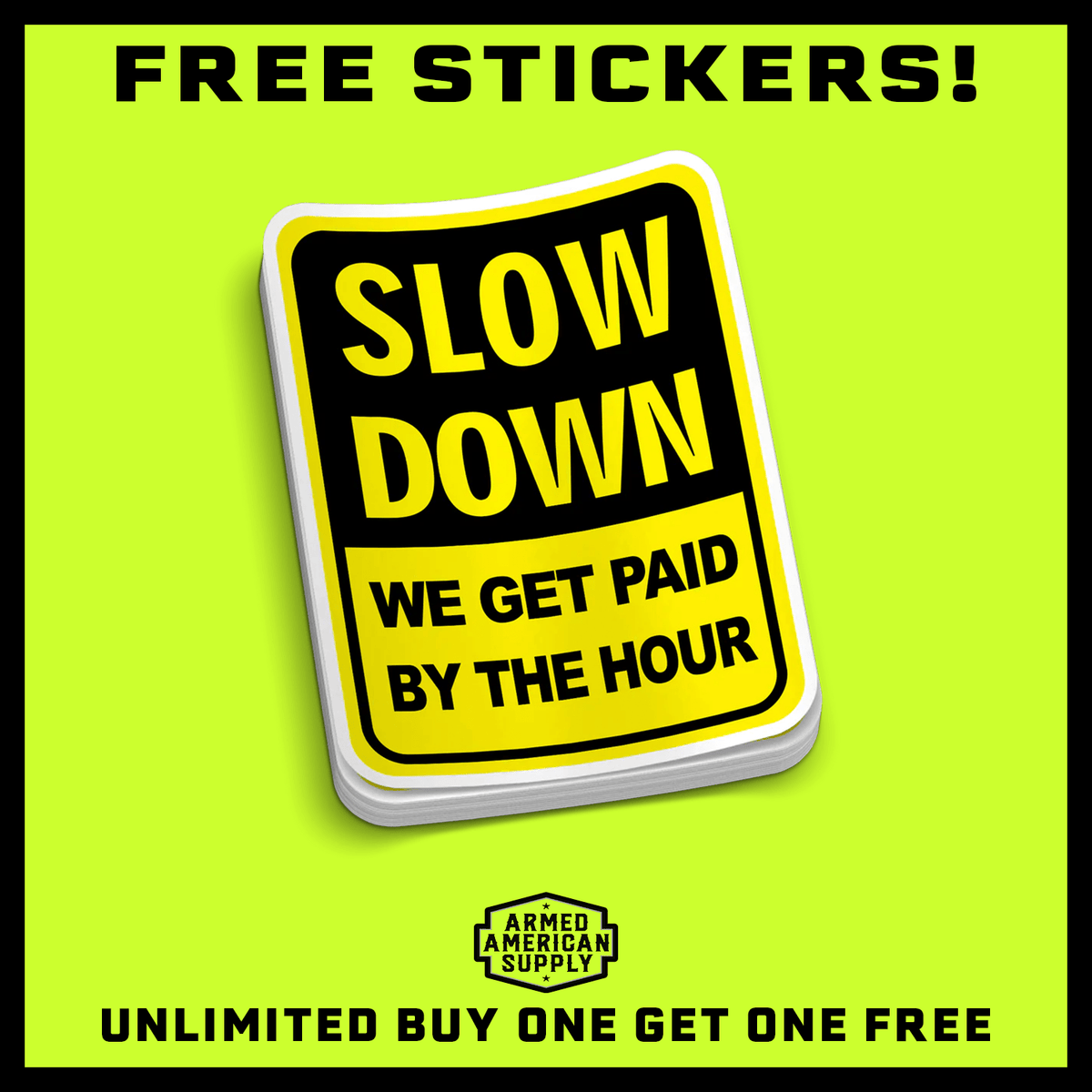Slow Down Hard Hat Decal — photo 2 of 2
