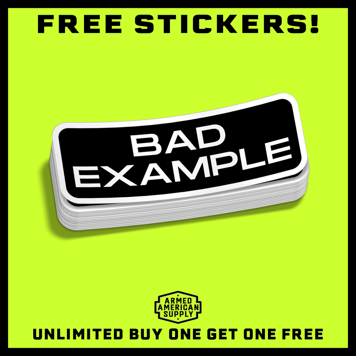 Bad Example - Hard Hat Decal — photo 2 of 2