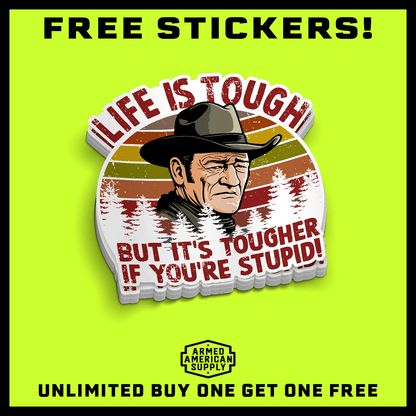 Life Is Tough Hard Hat Decal — photo 2 of 2