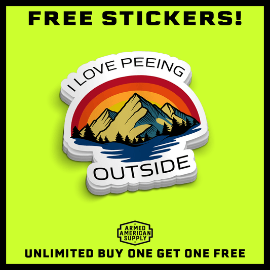 Peeing Outside Hard Hat Decal — photo 2 of 2