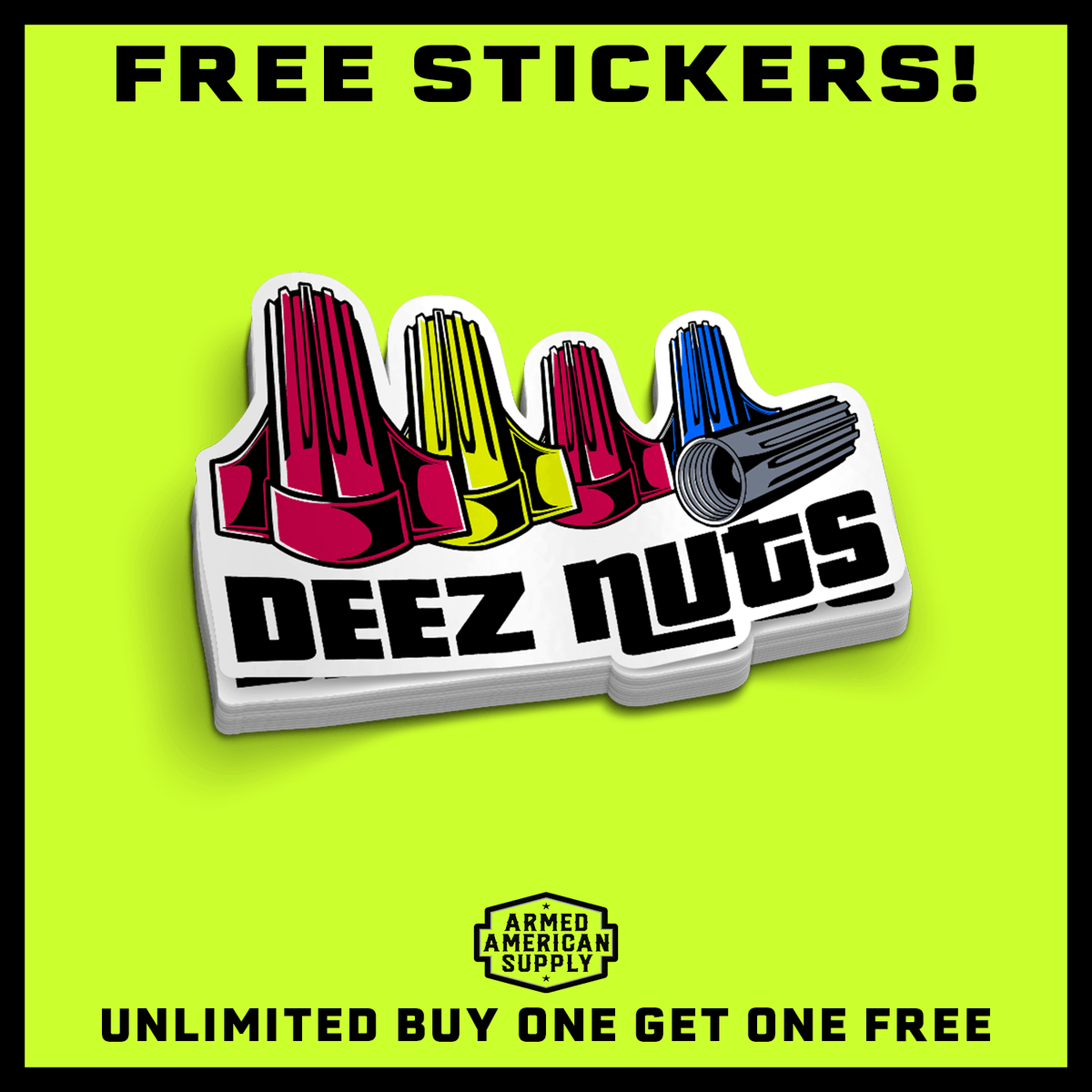 Deez Nuts Hard Hat Decal — photo 2 of 2