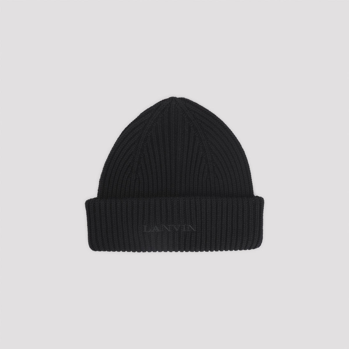 LANVIN Wool Logo Beanie Hat - FW25