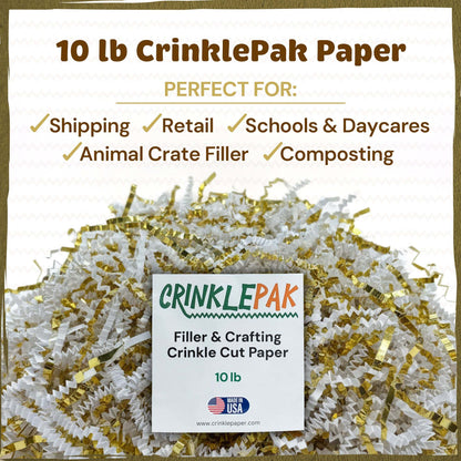 10lb White Gold Premium Crinkle Paper