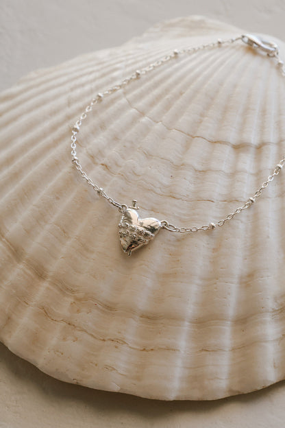 Immaculate Heart in Sterling Silver