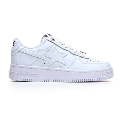 BAPE STA #3 Triple White | A Bathing Ape Sneakers | Premium Leather