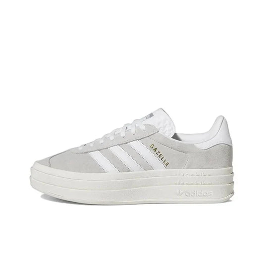 Adidas Gazelle Bold Grey White | Premium Suede Sneakers | Casual Comfort