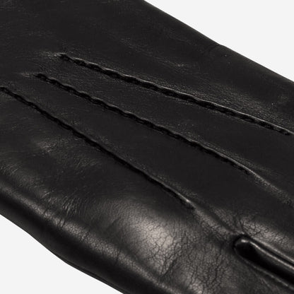 Aldo (black) - Italian lambskin leather gloves with lambswool lining & touchscreen feature — photo 5 of 10