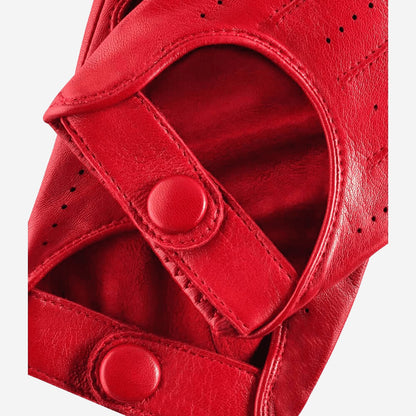 Alessa (red) - Classic Italian lambskin leather driving gloves — photo 4 of 10