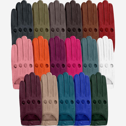 Alessa (turquoise) - Classic Italian lambskin leather driving gloves — photo 2 of 8