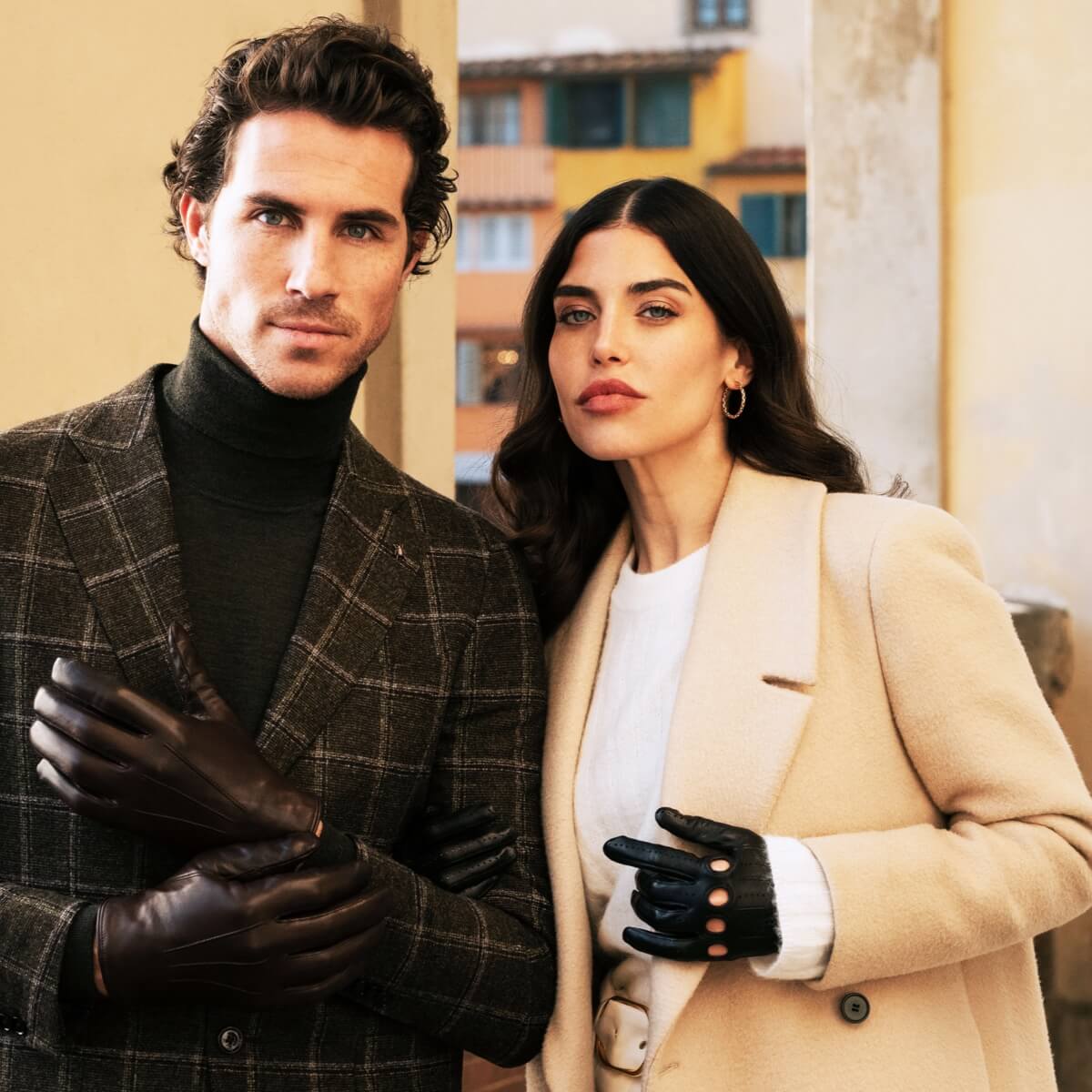 Alessa (black) - Classic Italian lambskin leather driving gloves — photo 8 of 10