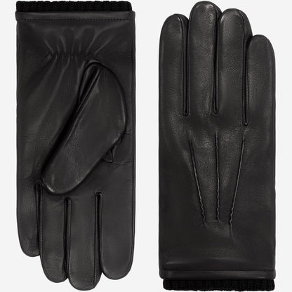 Alessandro (black) - Italian lambskin leather gloves with cashmere lining & touchscreen feature — photo 1 of 10